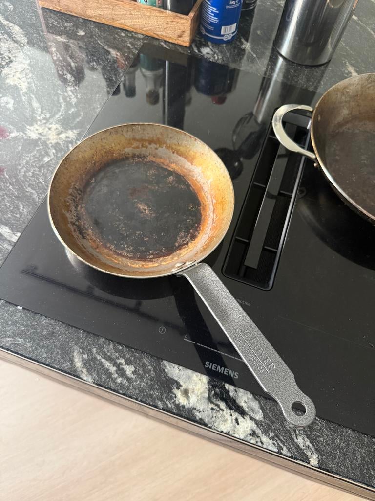De Buyer Mineral B Element Koekenpan 24cm, Overige materialen, Gebruikt, Inductieplaat, Ophalen of Verzenden
