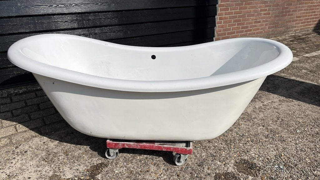 Polyester ligbad, Ophalen of Verzenden, Gebruikt, Met bad