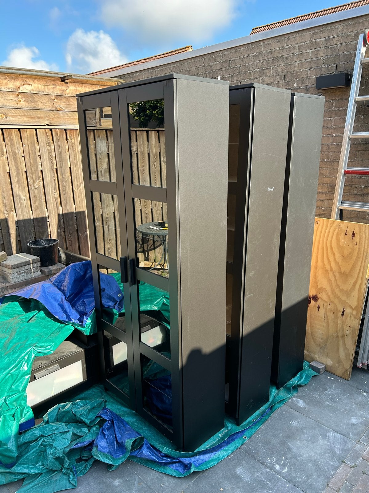 IKEA Vitrinekasten - GRATIS, Huis en Inrichting, Kasten | Vitrinekasten, Ophalen, Gebruikt, 200 cm of meer, 50 tot 100 cm