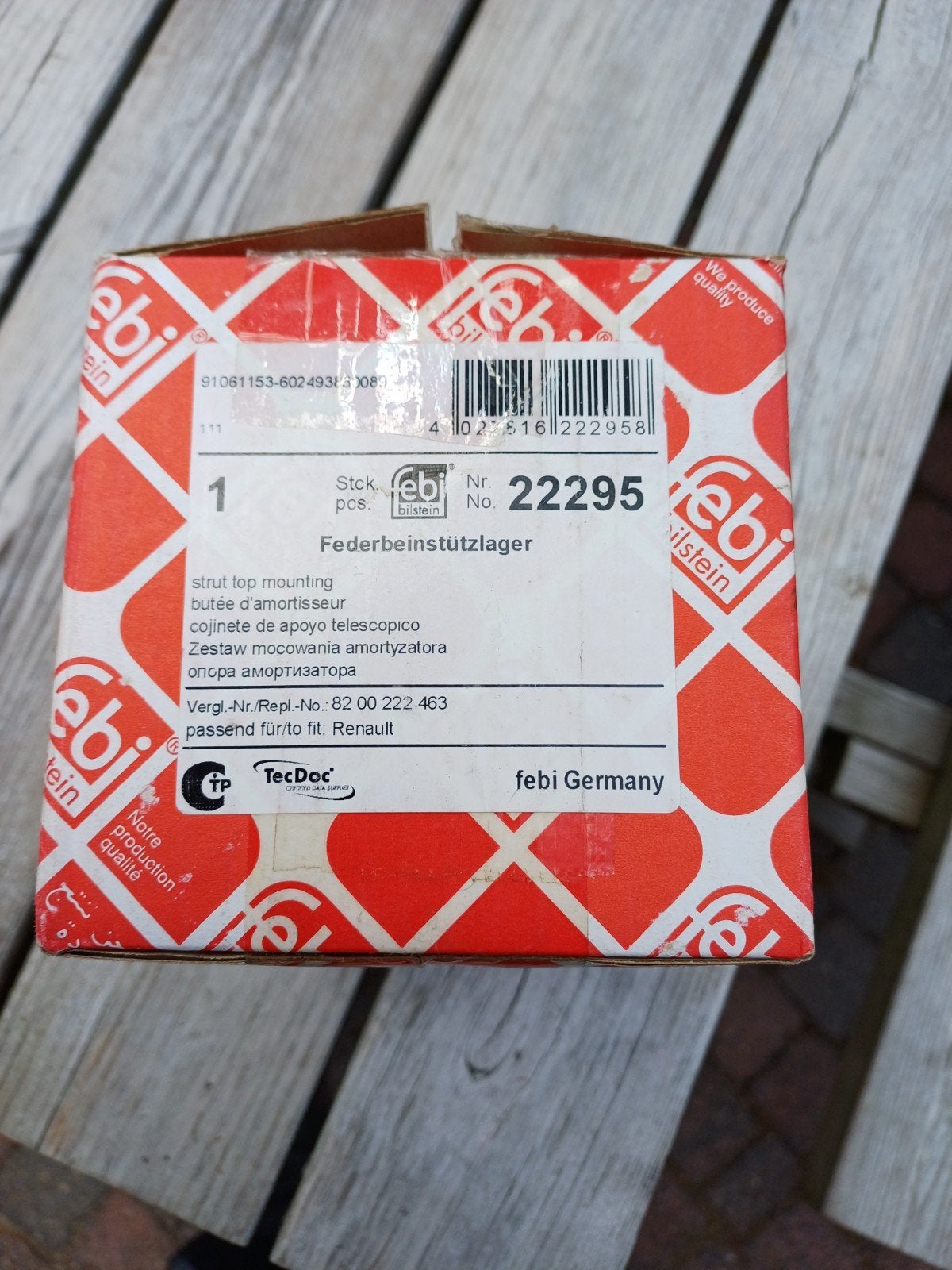 Febi Bilstein Veerpootschotel voor Renault (Nr. 22295), Ophalen of Verzenden