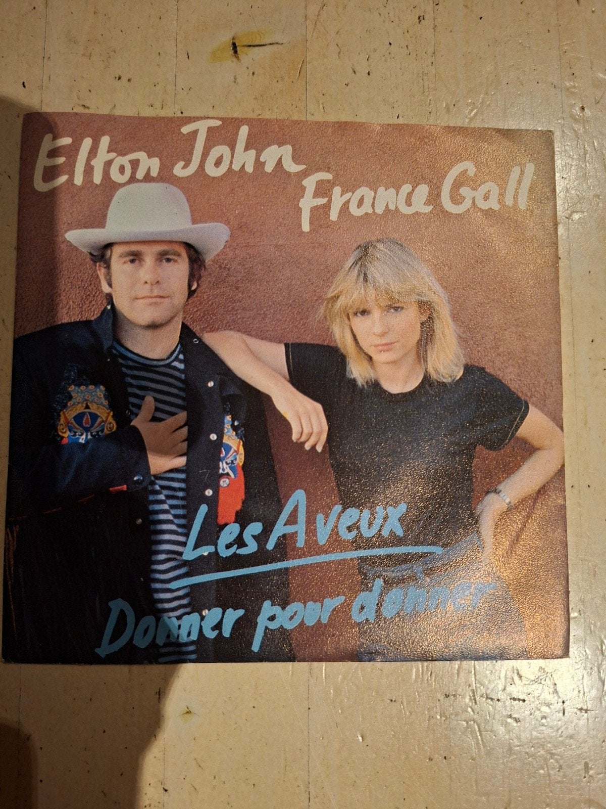 Elton John & France Gall - Les Aveux / Donner Pour Donner, Gebruikt, Pop, 7 inch, Ophalen of Verzenden