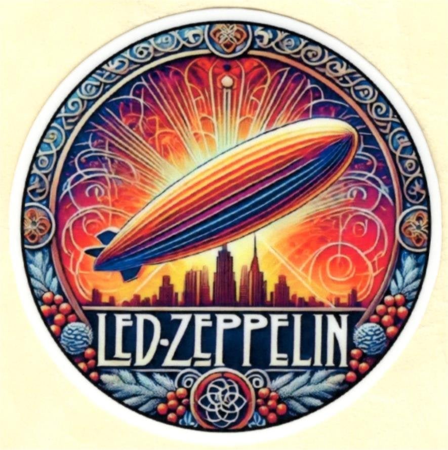 Led Zeppelin sticker #1, Verzenden, Nieuw, Poster, Artwork of Schilderij