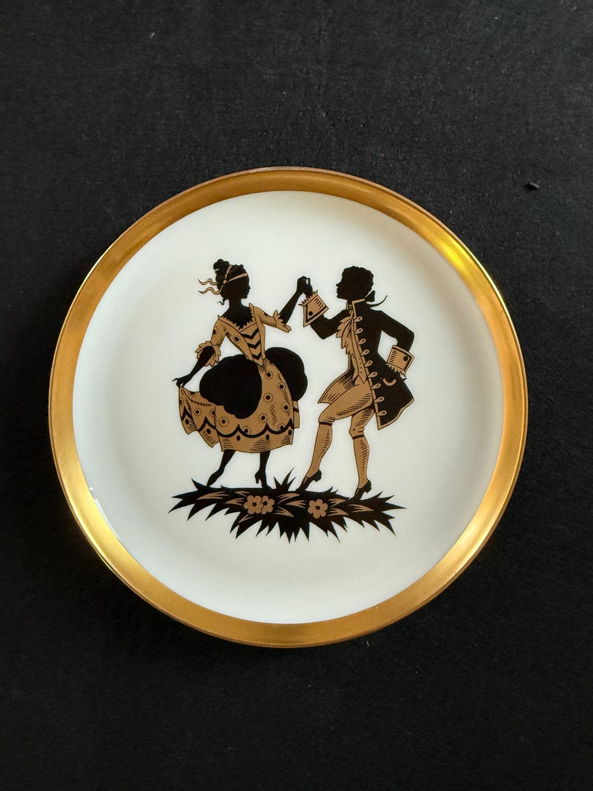 Decoratieve wandplaat Fürstenberg, silhouet dansend paar, Ophalen of Verzenden