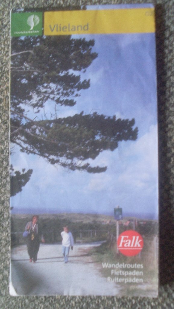 Vlieland Falk kaart met Wandelroutes Fietspaden Ruiterpaden, Boeken, Atlassen en Landkaarten, Gelezen, Falkplan, 2000 tot heden