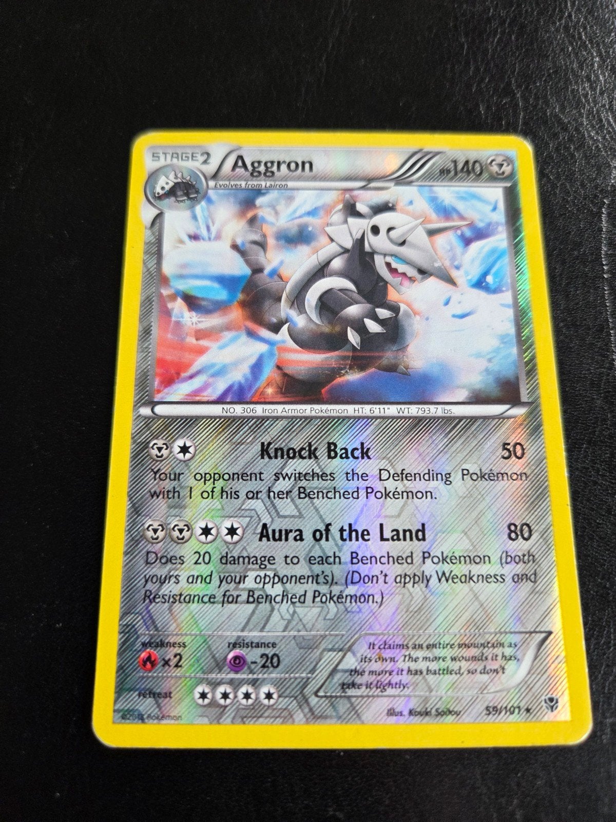Pokémon Kaart - Aggron 59/101 (Foil), Ophalen of Verzenden, Gebruikt, Losse kaart, Foil