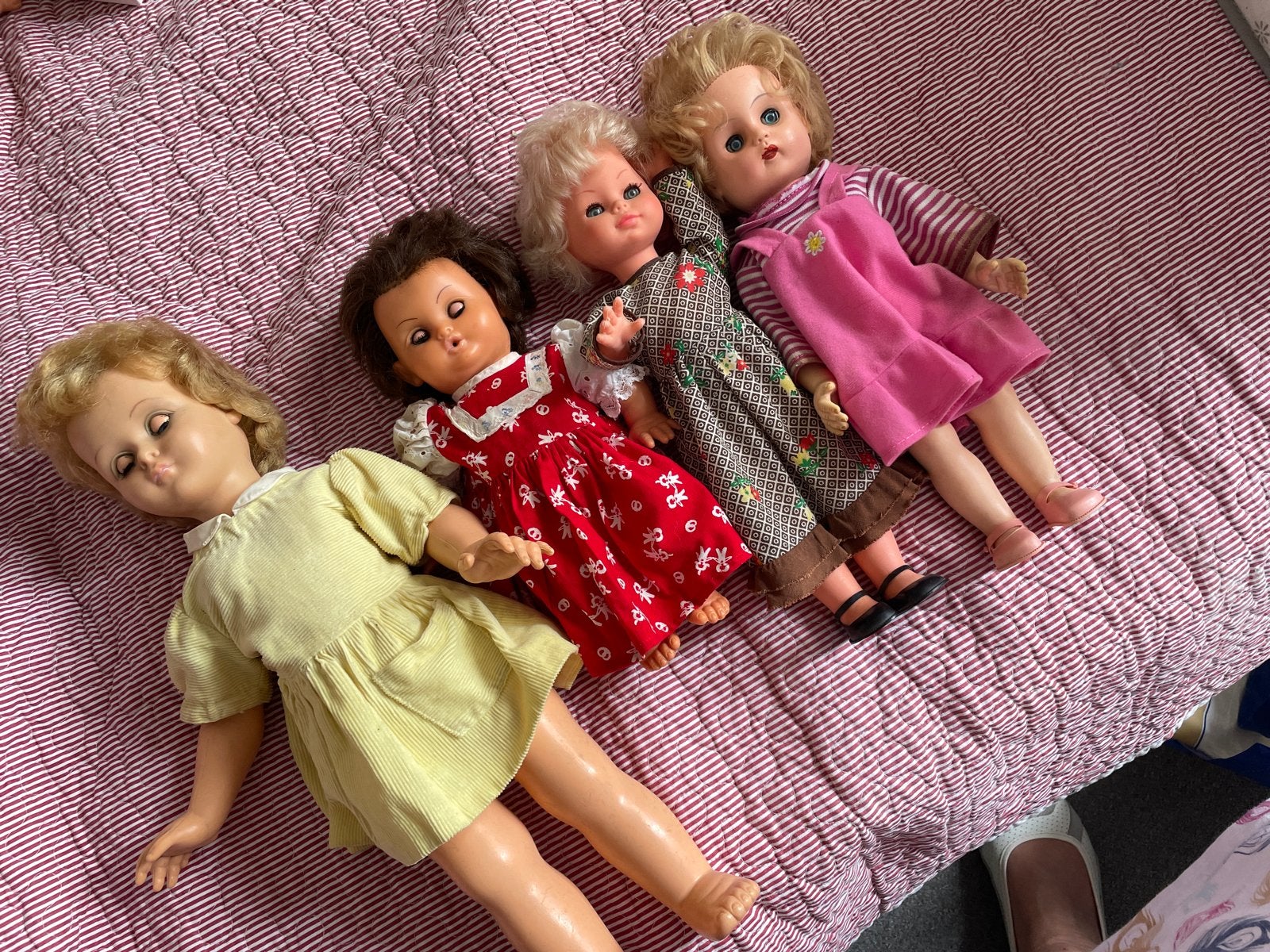 4 Vintage Poppen: O.a. Bella en Tina, Verzamelen, Ophalen of Verzenden, Gebruikt, Pop