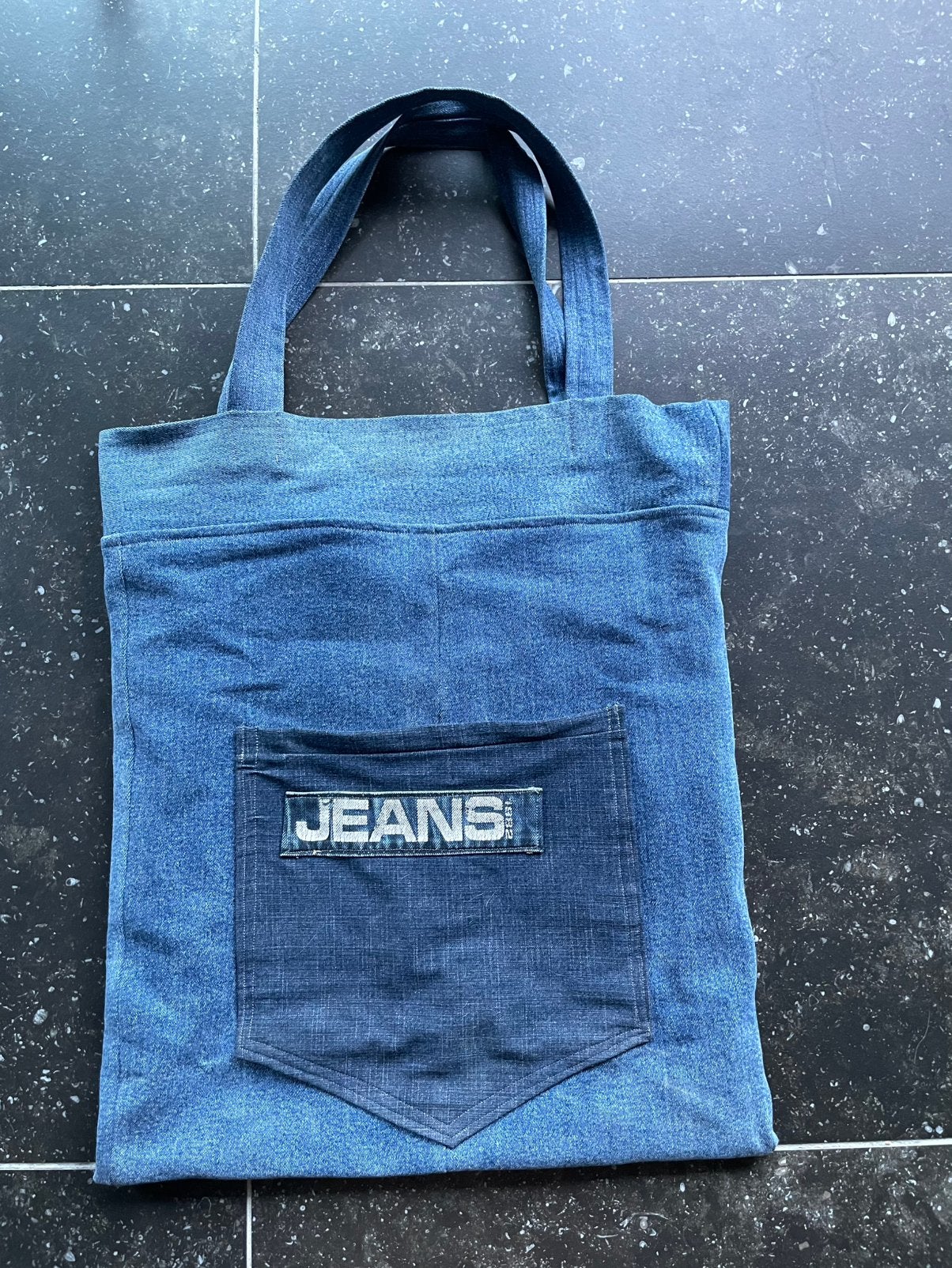 Shopper / tas van jeans / spijkerstof, Ophalen of Verzenden, Zo goed als nieuw, Blauw, Shopper