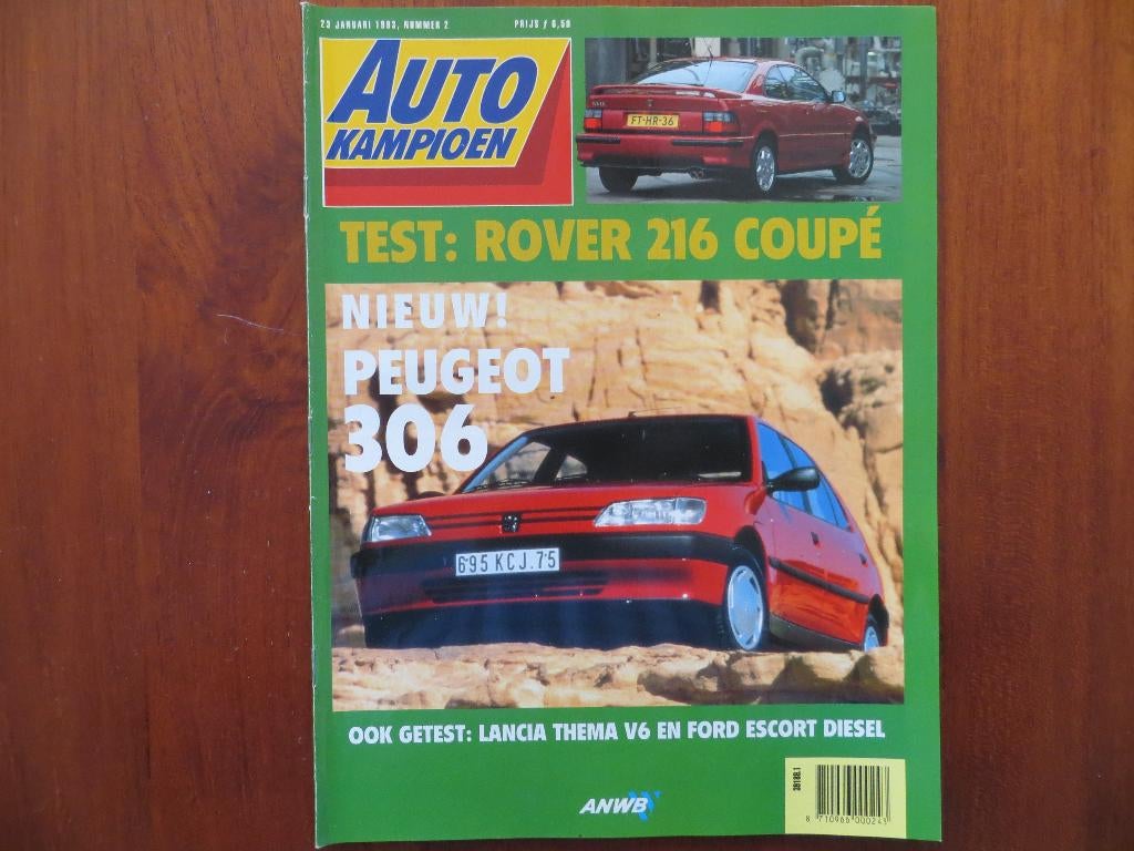Autokampioen 2 1993 Rover 216 Coupé, Lancia Thema V6, Escort, Ophalen of Verzenden, Nieuw, Ford