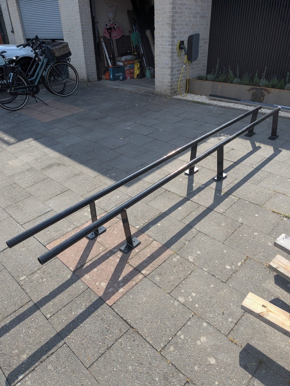 2st Zwarte stalen balustrade 330cm, Ophalen