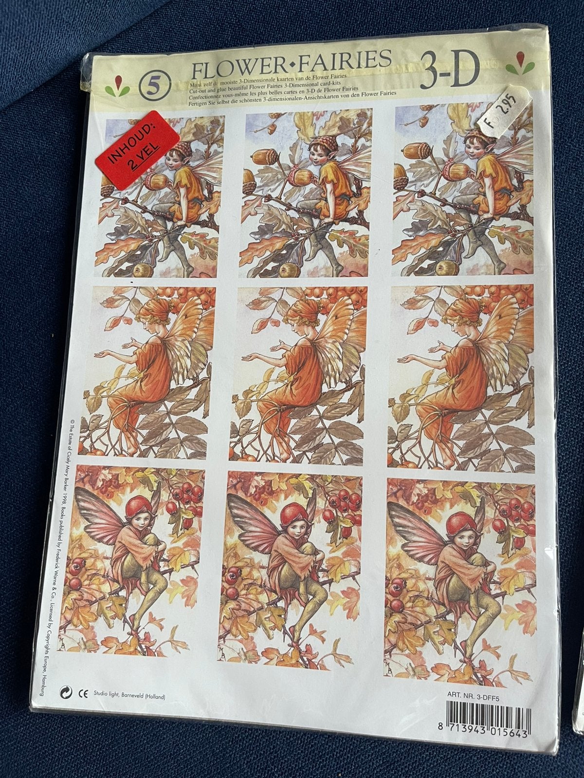 Flower fairies 4 vellen, nieuw in verpakking, Geschikt voor snijden, Fantasie, Meerkleurig, Ophalen of Verzenden