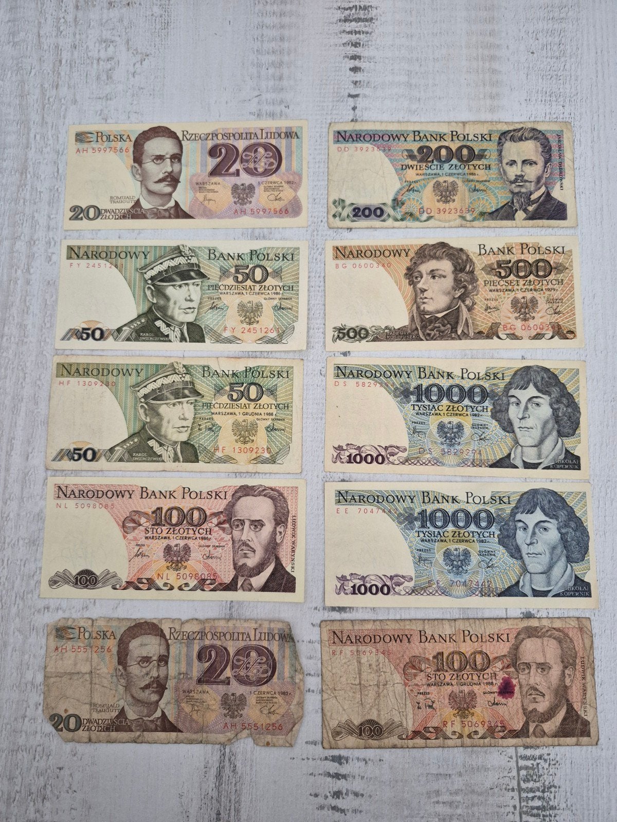 Set Poolse Zloty bankbiljetten - Diverse waarden en jaren, Postzegels en Munten, Ophalen of Verzenden, Overige landen