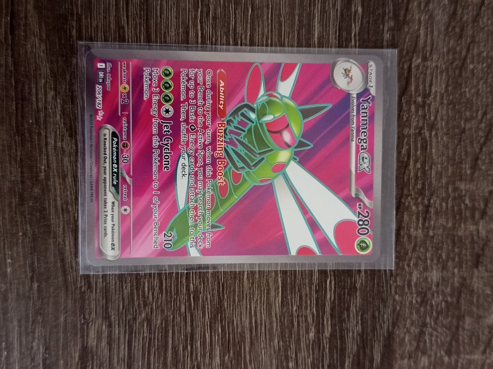 Yanmega ex Pokémon kaart - Nieuwstaat, Ophalen of Verzenden, Zo goed als nieuw, Losse kaart