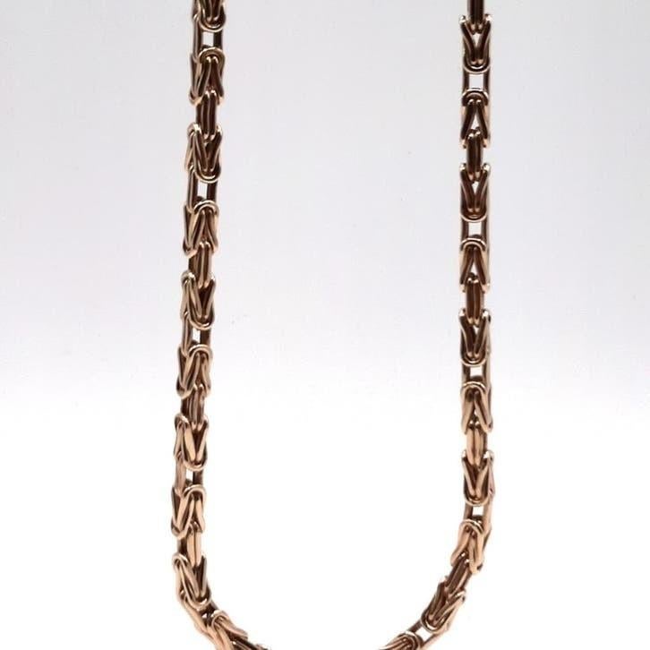 Gouden Koningsketting 14kt, Sieraden, Tassen en Uiterlijk, Kettingen, Www.bredajuwelier.nl, Nieuw, Ophalen of Verzenden, Www.bredajuwelier.nl