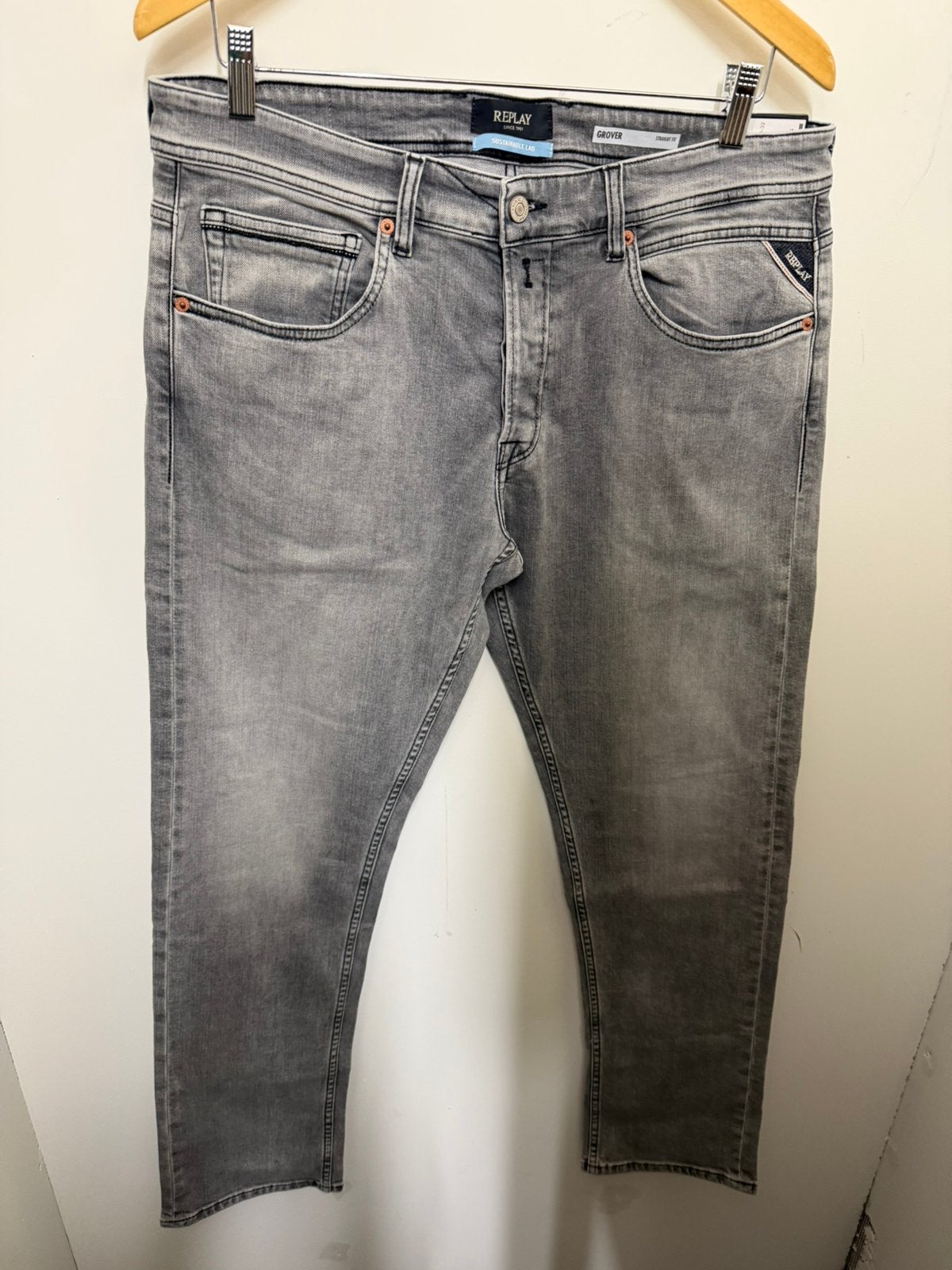 Nieuwe Replay Grover jeans 34-34, Verzenden, Nieuw, Zwart, W33 - W34 (confectie 48/50)