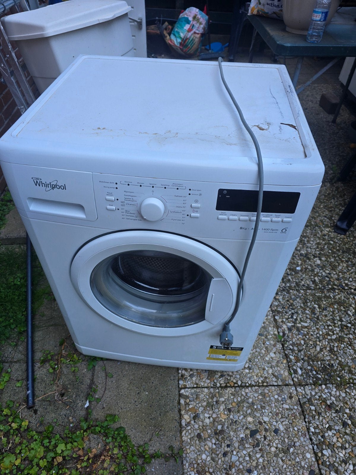 Wasmachine Whirlpool 8kg - Kan nog één ronde mee!, 1200 tot 1600 toeren, Gebruikt, 8 tot 10 kg, Ophalen of Verzenden