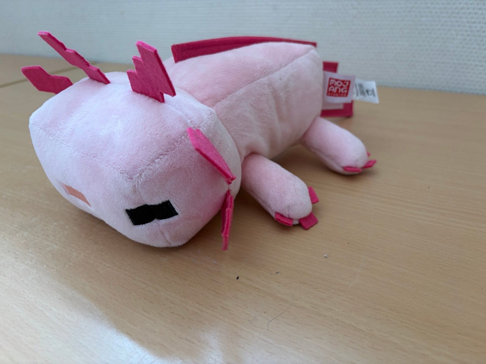 Minecraft Axolotl knuffel - Roze, zo goed als nieuw, Ophalen of Verzenden, Zo goed als nieuw