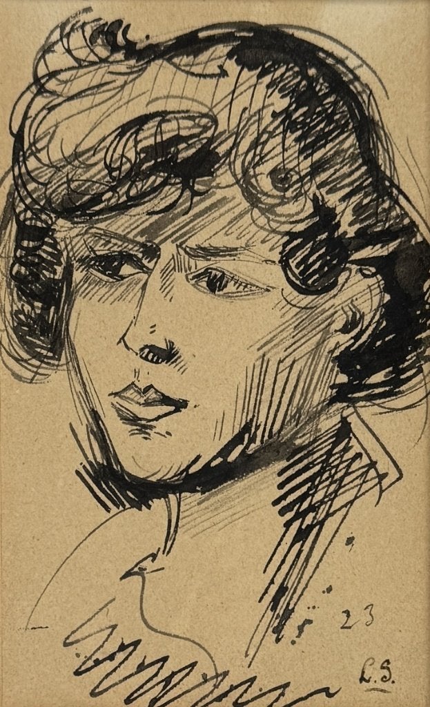 122. Inkttekening – portret, ca. 1923, Ophalen