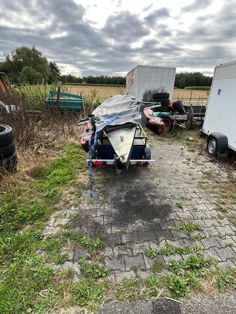 kano met trailer/aanhanger, Ophalen, Gebruikt, Eén persoon, Met peddels
