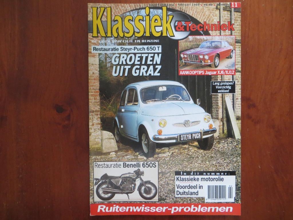 Klassiek & Techniek 11 Steyr-Puch 650T, Jaguar XJ6 / XJ12, Ophalen of Verzenden, Nieuw, Overige merken
