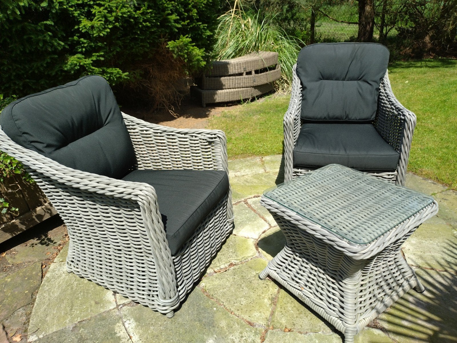 Leuke loungeset van Applebee . Zware degelijke stoelen., Tuin en Terras, Ophalen, Gebruikt, Wicker