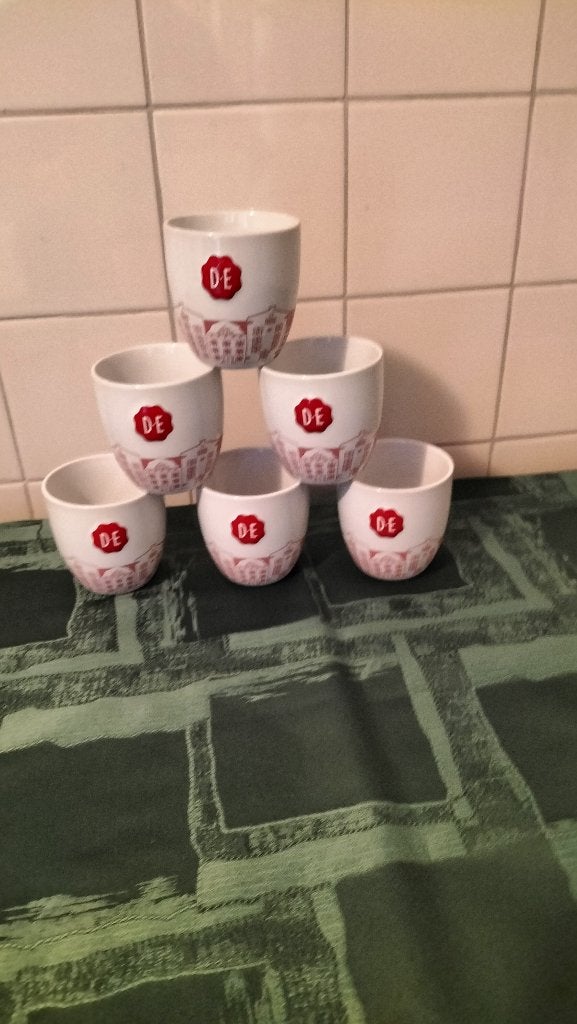 Douwe Egberts burendag mokjes  met huisjes, Ophalen of Verzenden, Nieuw, Overige stijlen, Kop(pen) en/of Schotel(s)