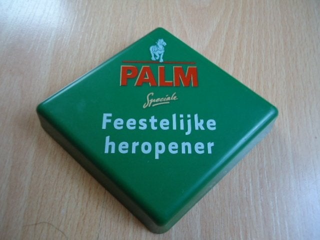 Palm bier, Feestelijke heropener, flesopener, Verzamelen, Ophalen of Verzenden, Zo goed als nieuw, Flesopener, Palm