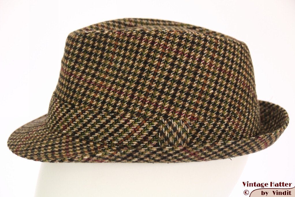 heren Gleufhoed Trilby Hawkins tweed-stijl groen bruin 59, Hoed, Nieuw, Ophalen of Verzenden, 58 of 59 cm (L, 7¼ of ⅜ inch)
