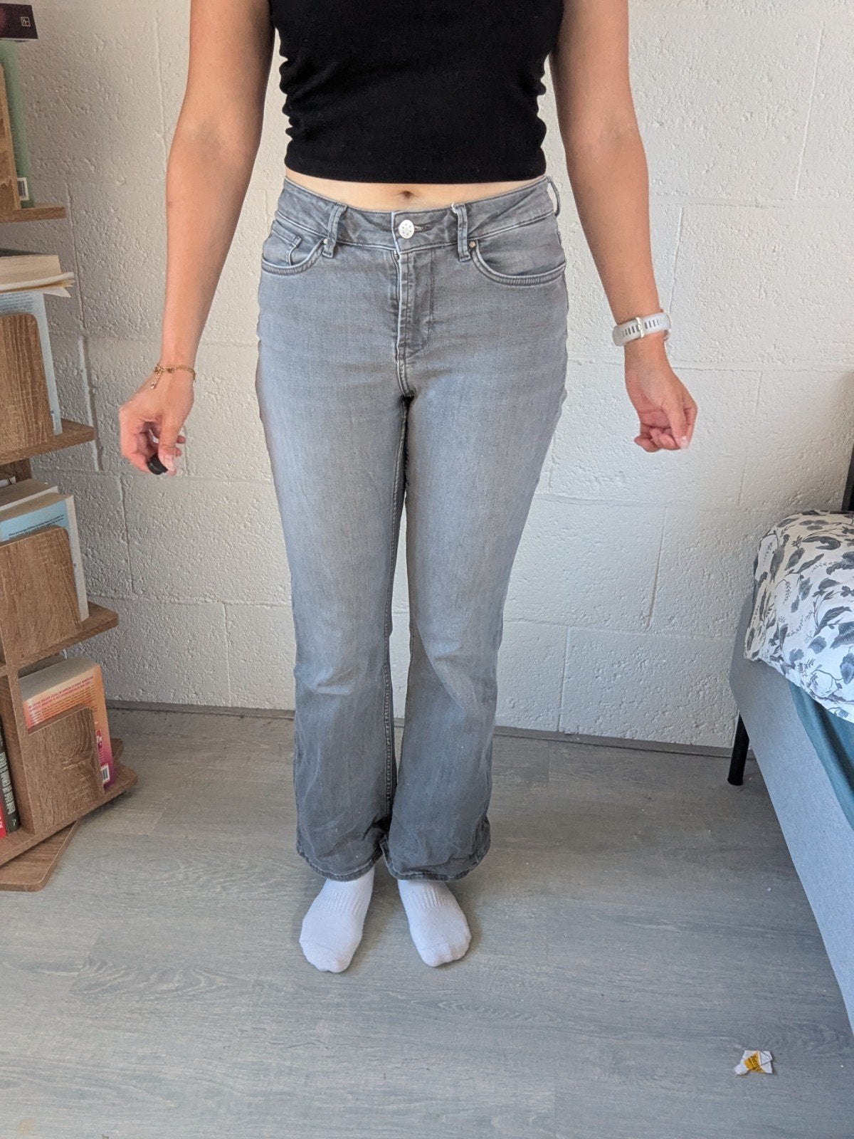 Costes Liv mid rise flair jeans W28 L32, Ophalen of Verzenden, Grijs, Gedragen, W28 - W29 (confectie 36)