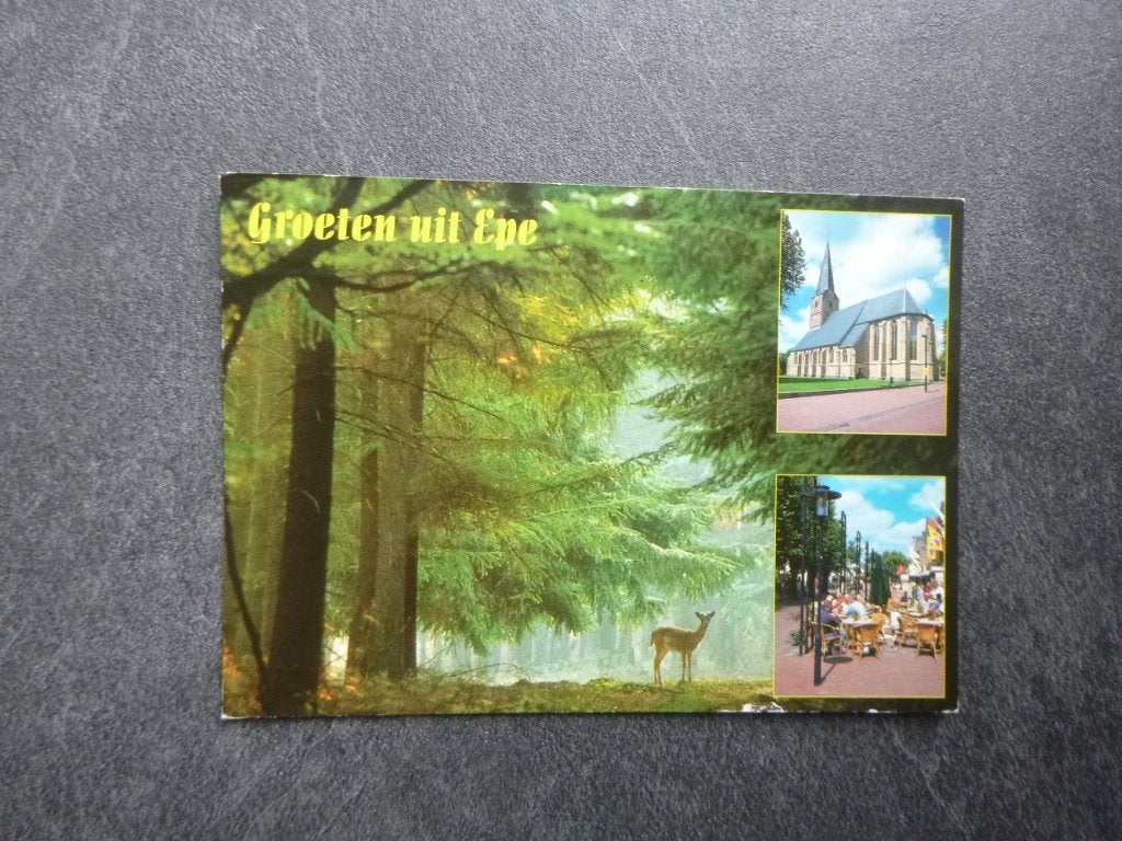 Epe, groeten uit,   kerk/terras, Verzenden, 1980 tot heden, Gelopen, Gelderland