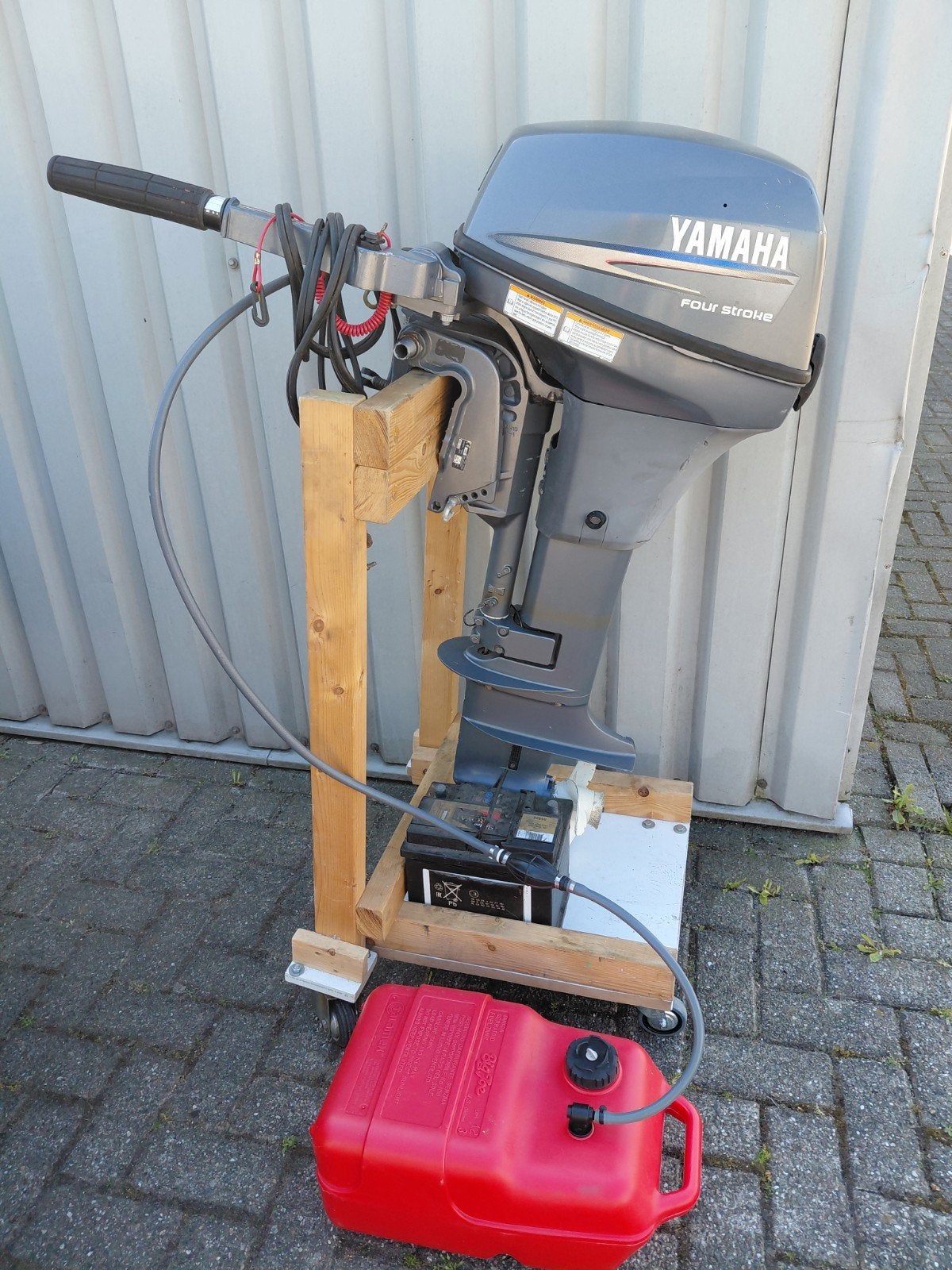 Mooie Yamaha 9.9 pk 4 takt langstaart motor elektr start, Watersport en Boten, Buiten- en Binnenboordmotoren, Ophalen, 5 tot 10 pk