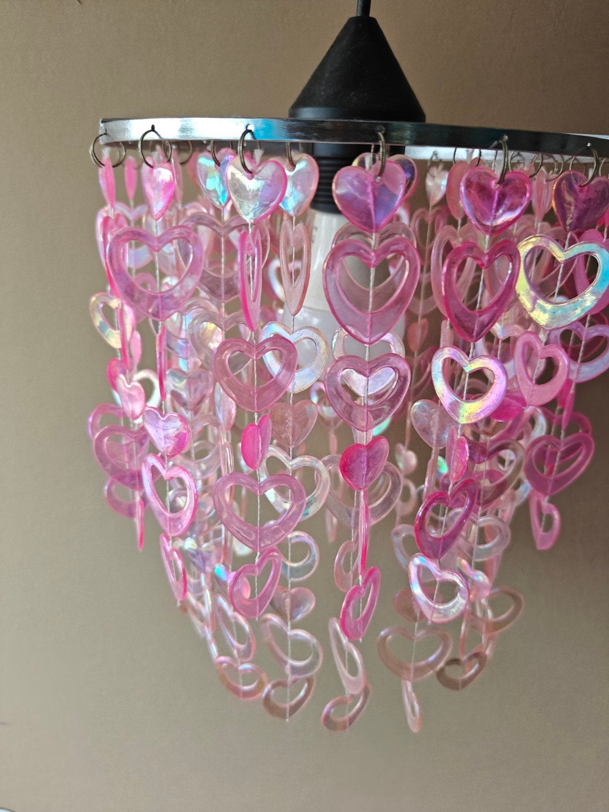 2 roze kinderlamp met vlinders en hartjes, Ophalen, Kindvriendelijk, Speels, E27 (groot), Kunststof