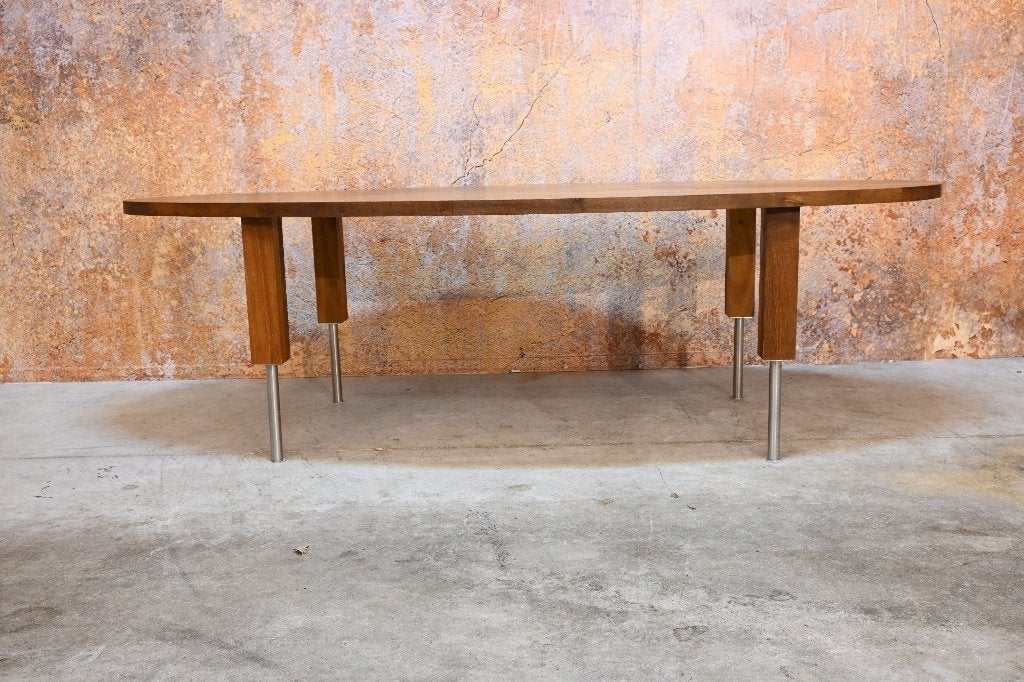 ZGANieuw Pilat & Pilat houten design eettafel type Jelle, Overige materialen, Pilat & Pilat, 200 cm of meer, Zo goed als nieuw