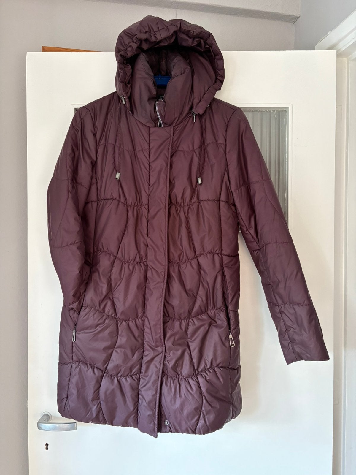 Winterjas dark plum afneembare capuchon maat 36, Kleding | Dames, Ophalen of Verzenden, Zo goed als nieuw, Maat 36 (S), Overige kleuren
