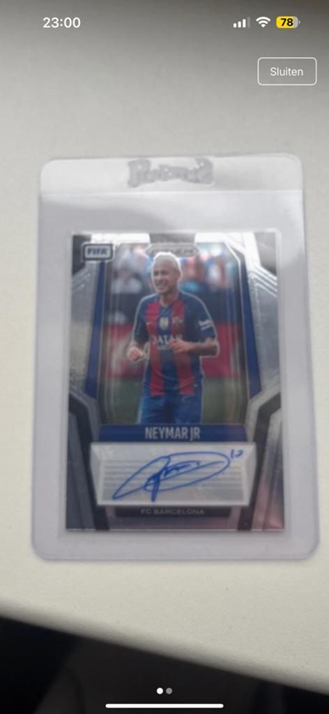 Panini prizm neymar autograph, Verzenden, Zo goed als nieuw