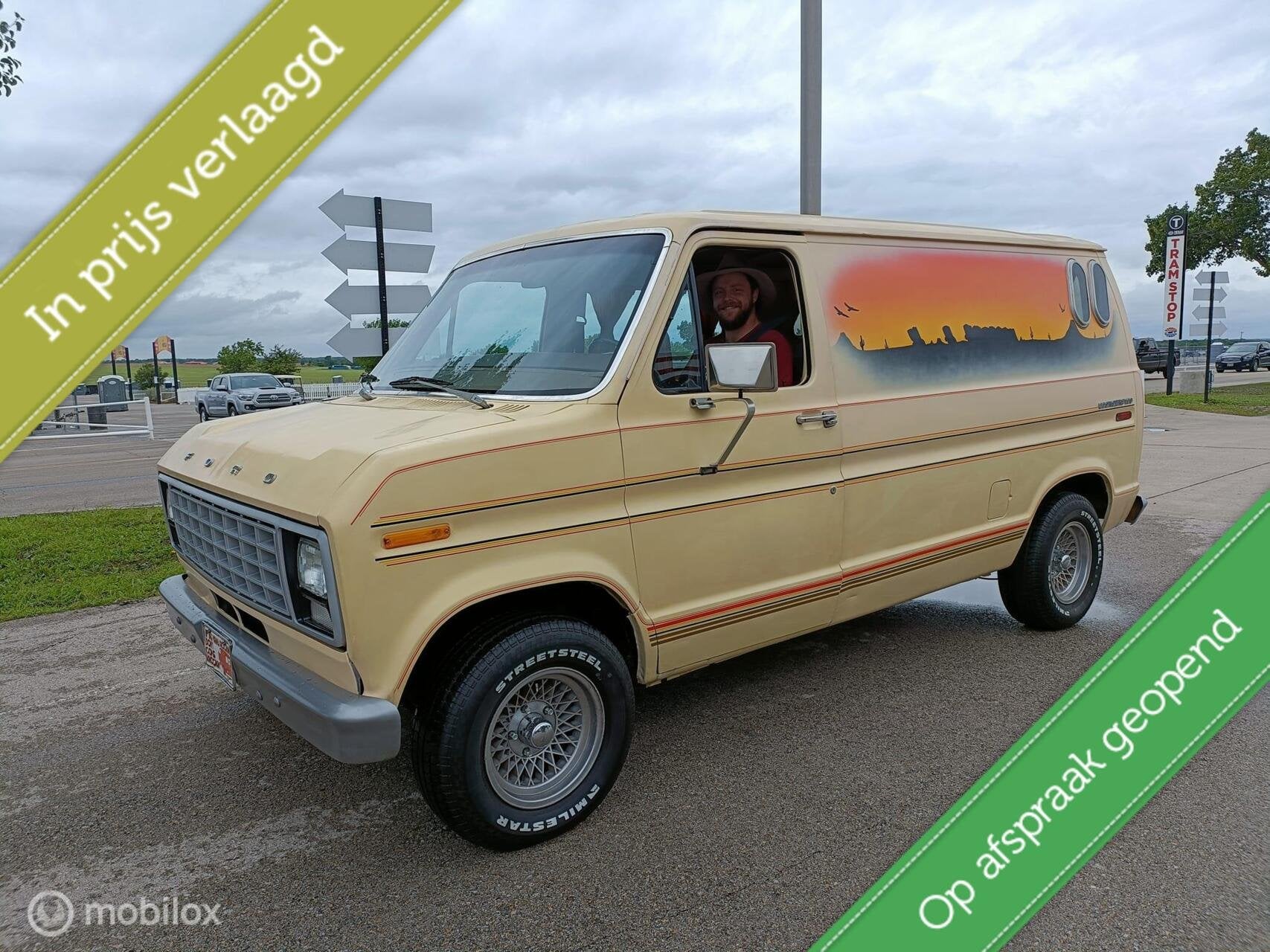 1981 Ford E100 Econoline Shorty Van, Auto's, Automaat, Achterwielaandrijving, Overige carrosserieën, Beige