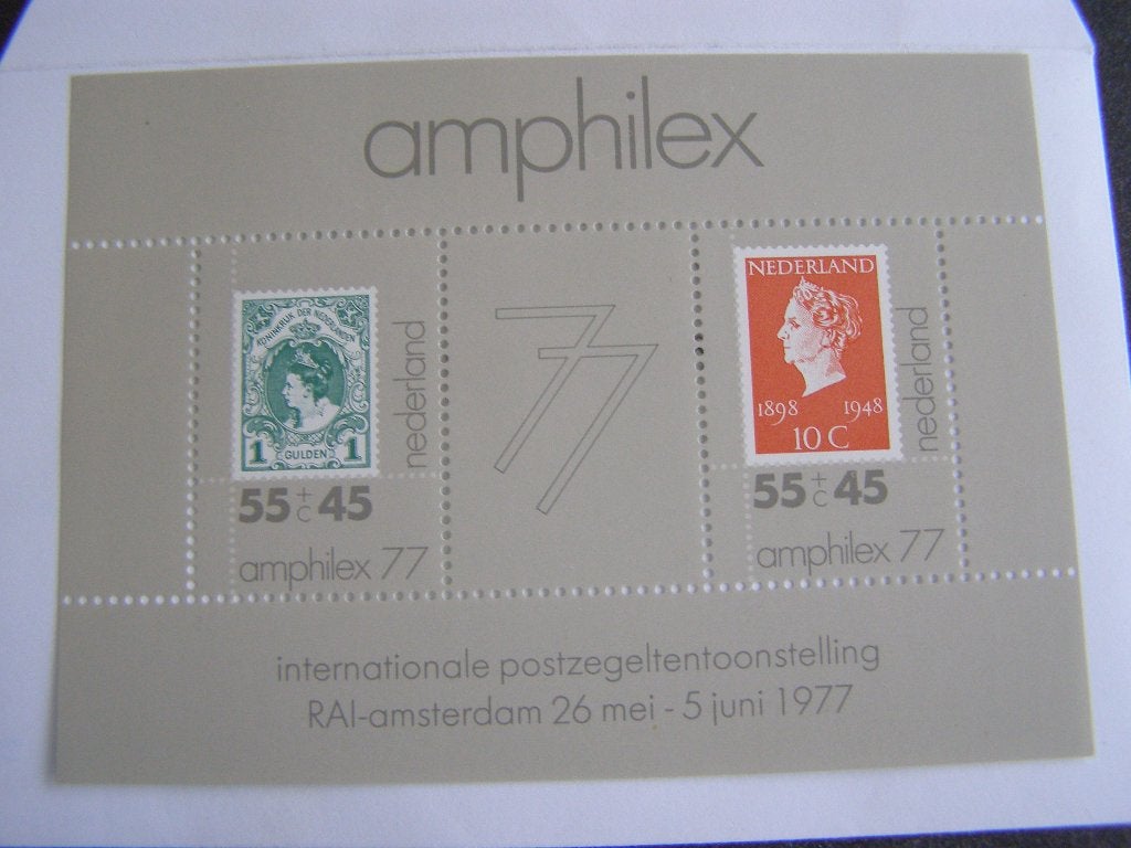 1977 Blok Amphilex zegels; NVPH 1141; ongevouwen / postfris, Ophalen of Verzenden, Na 1940, Postfris