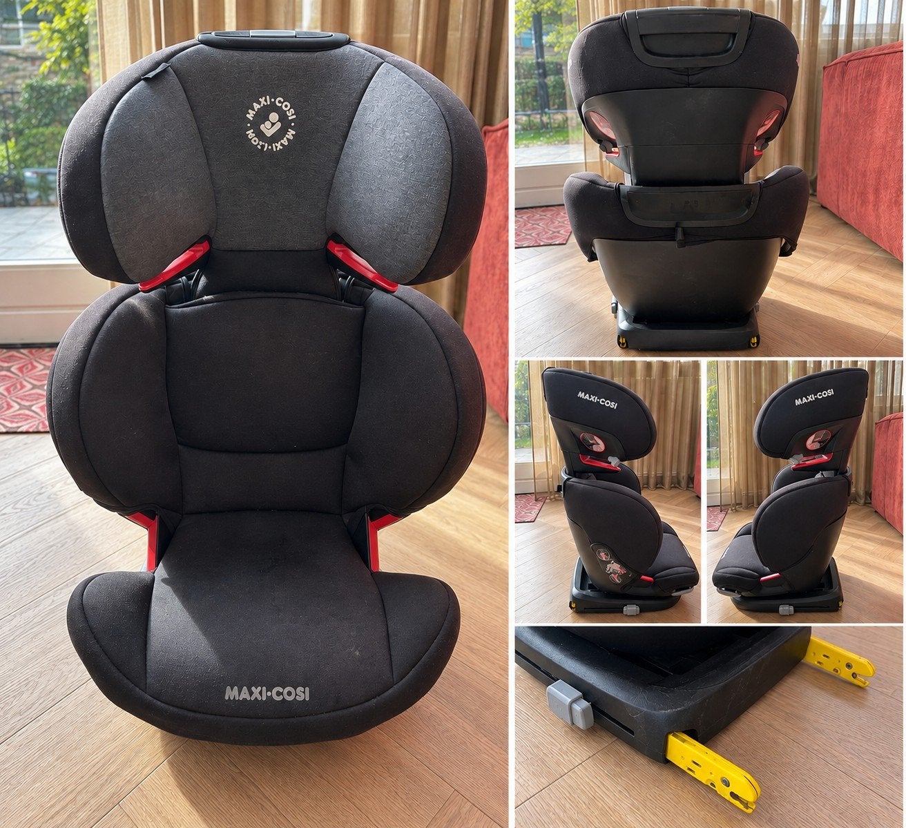 Maxi-Cosi RodiFix AirProtect Autostoel - Authentic Black, Ophalen, Gebruikt, 15 t/m 36 kg, Verstelbare rugleuning