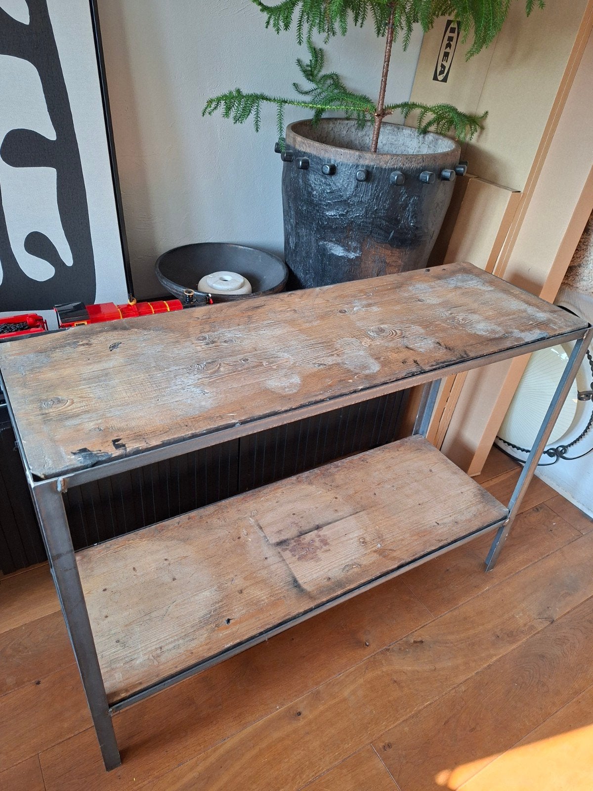 kastje hout metaal, Huis en Inrichting, Ophalen, 25 tot 50 cm, Metaal