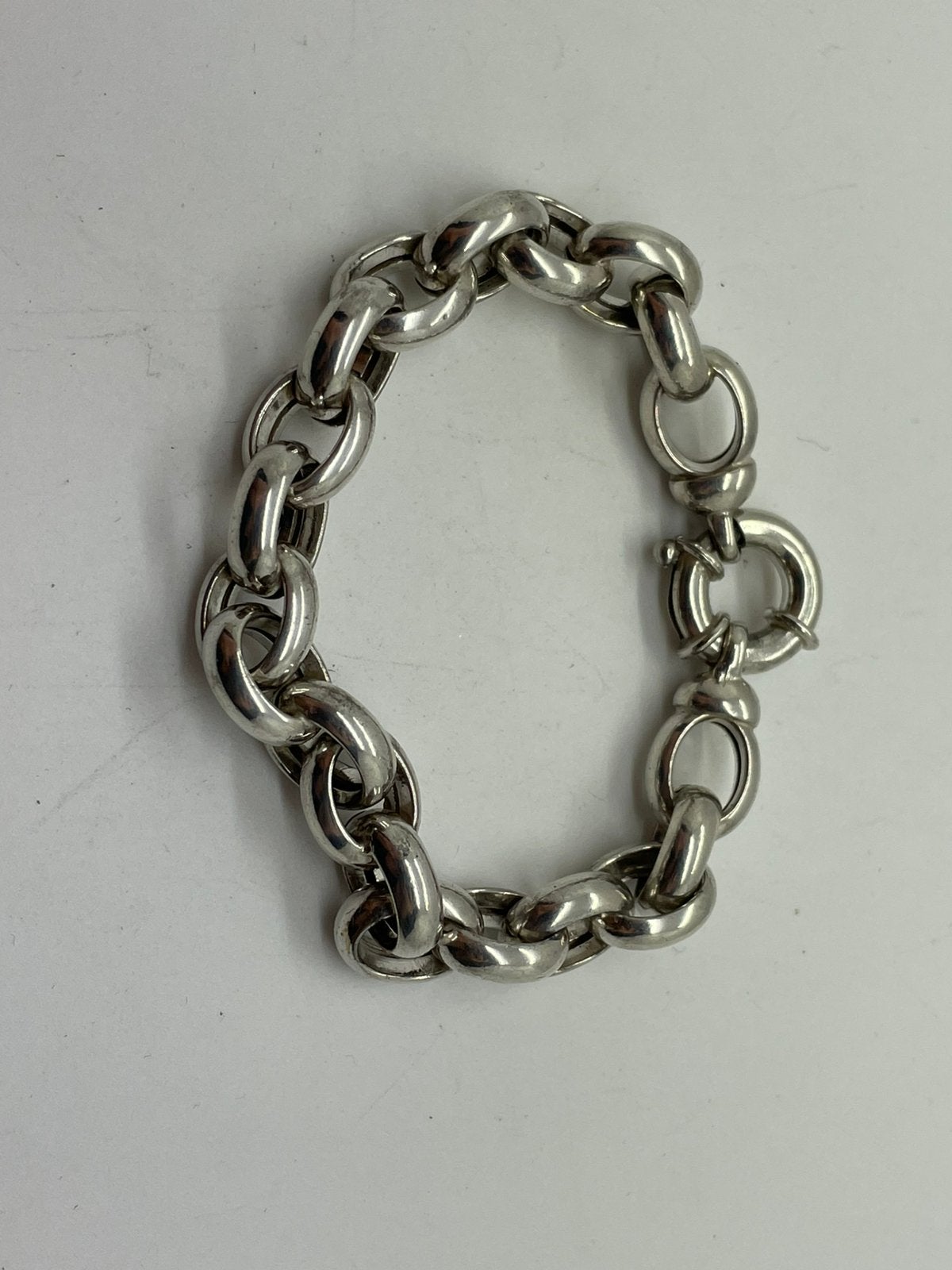 F272 Prachtige zilveren jasseron armband, Sieraden, Tassen en Uiterlijk, Ophalen of Verzenden, X, Zilver, Zilver