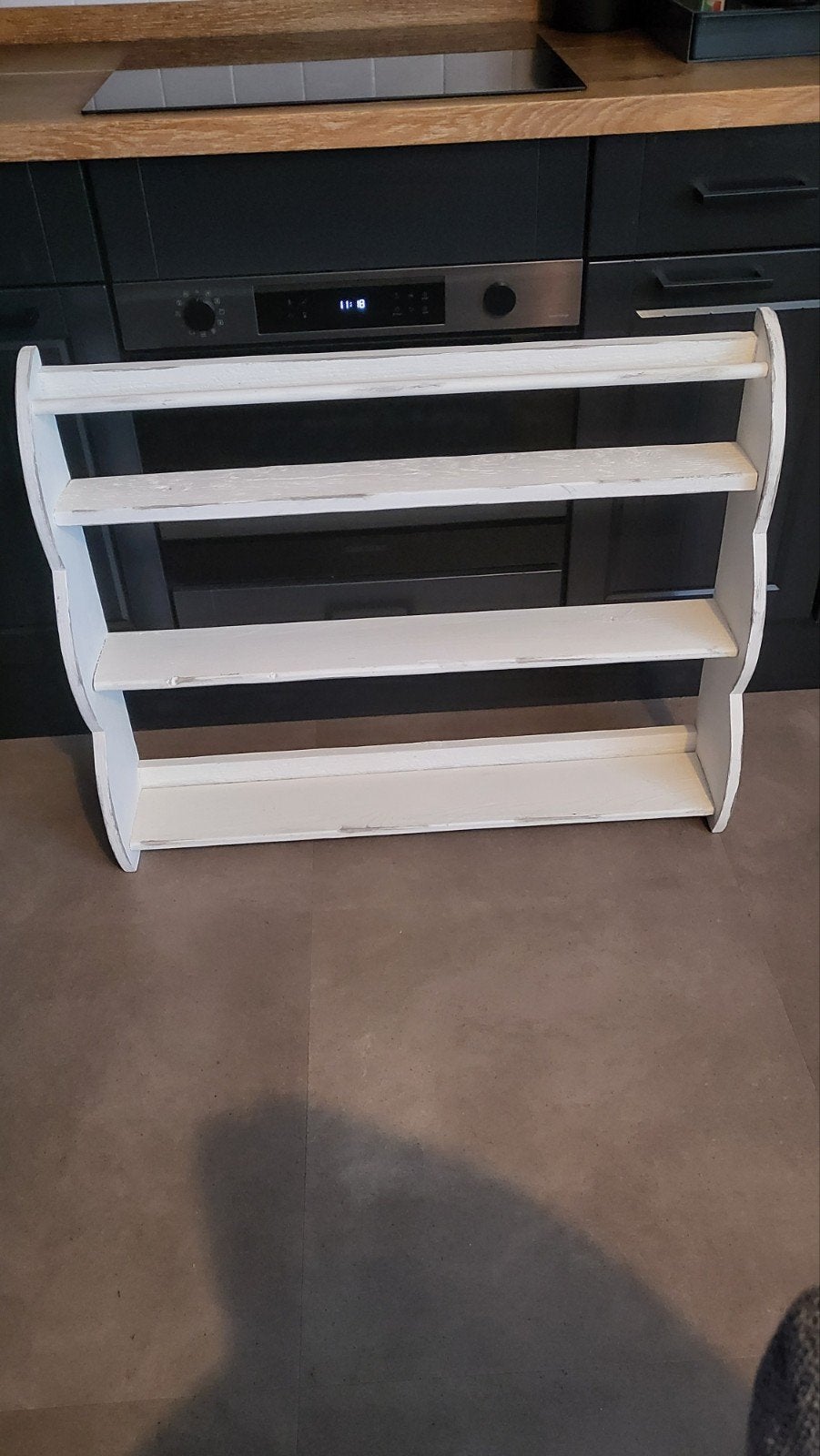 Vintage wit houten wandrek, Ophalen