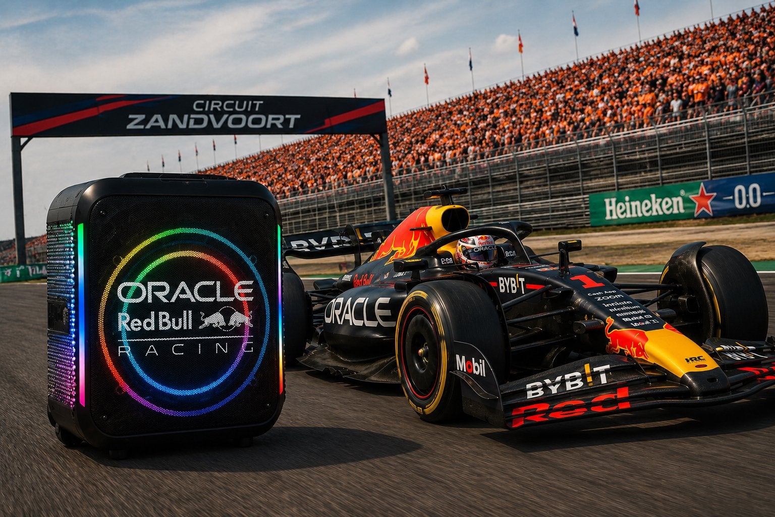 Originele Red Bull Racing Party Box - 80W met LED Display, Audio, Tv en Foto, Luidsprekers, Overige merken, Inclusief kabels, Party speaker