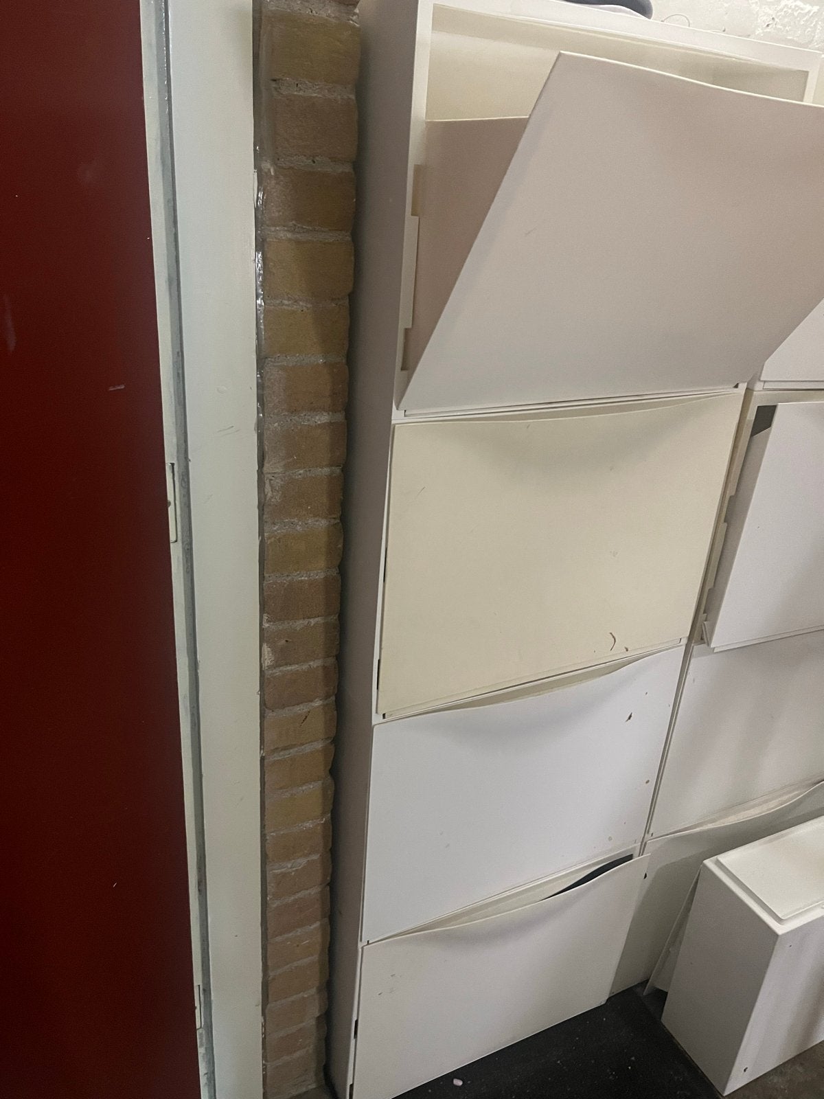 Witte schoenenkast met meerdere vakken, Huis en Inrichting, Ophalen of Verzenden, Gebruikt