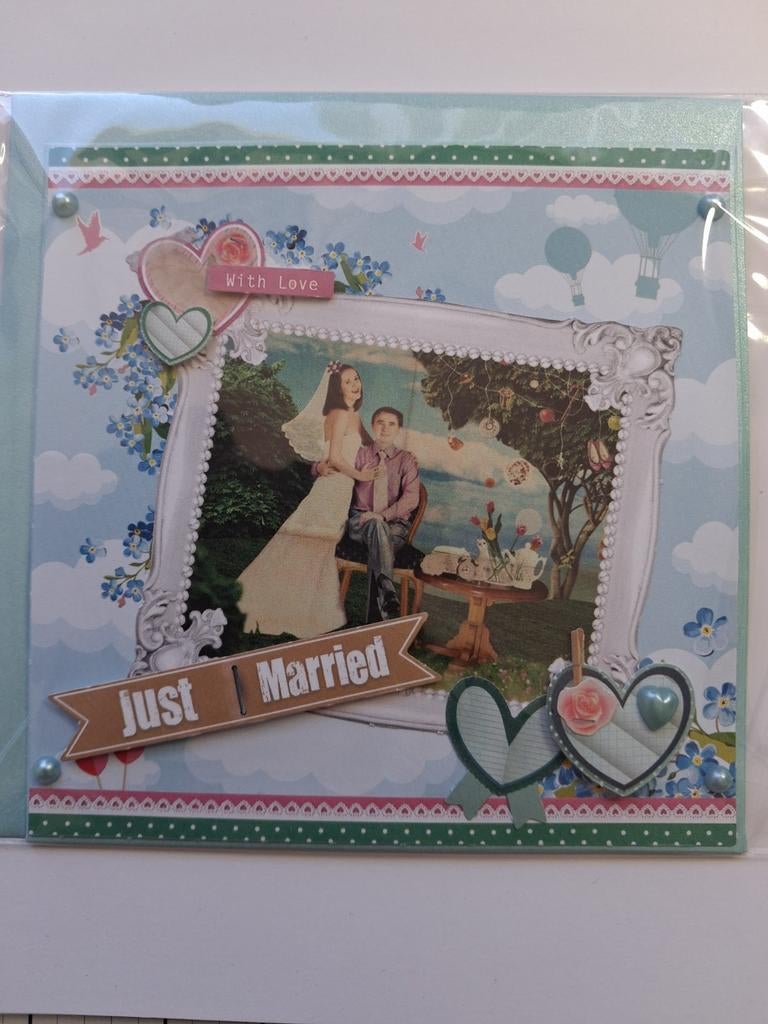 Kaart just married, Ophalen of Verzenden, Overige thema's