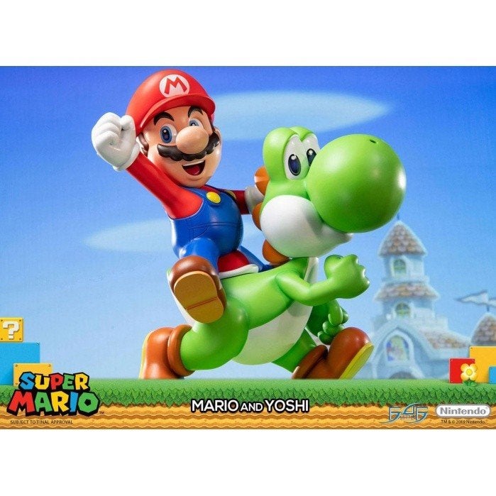 Super Mario en Yoshi by First 4 Figures, Ophalen, Overige figuren, Zo goed als nieuw, Beeldje of Figuurtje