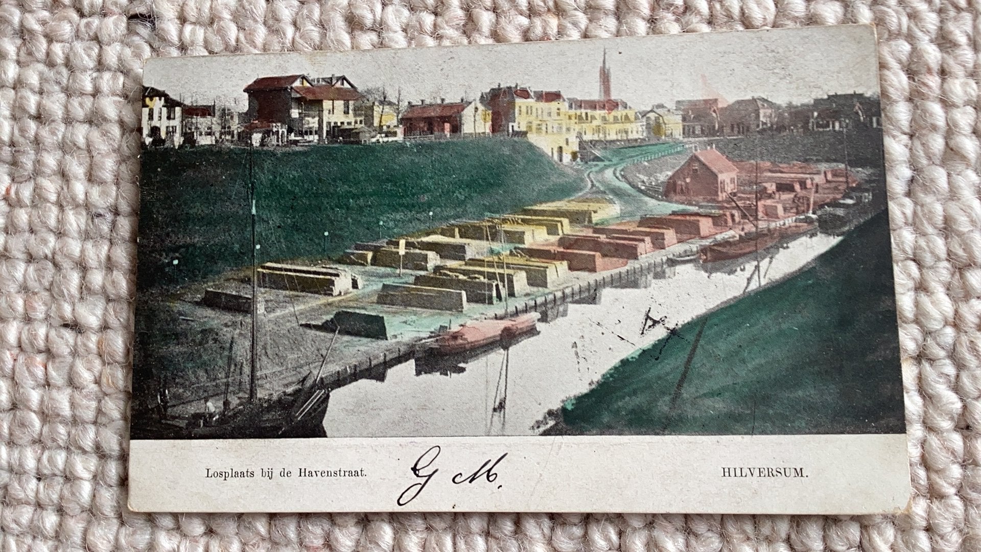 Ansichtkaart Hilversum Losplaats bij de Havenstraat 1904.990, Ophalen of Verzenden, Voor 1920, Gelopen, Noord-Holland
