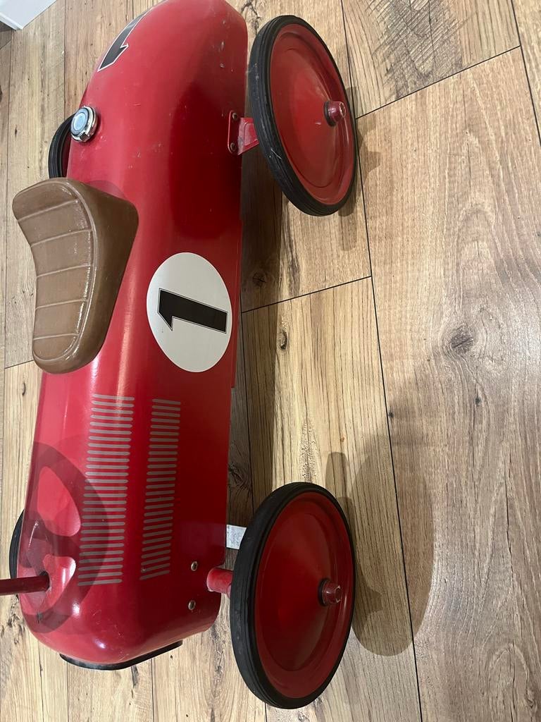 Vintage Rode Loopauto Raceauto Nr. 1 - Kinder Speelgoed, Ophalen, Gebruikt