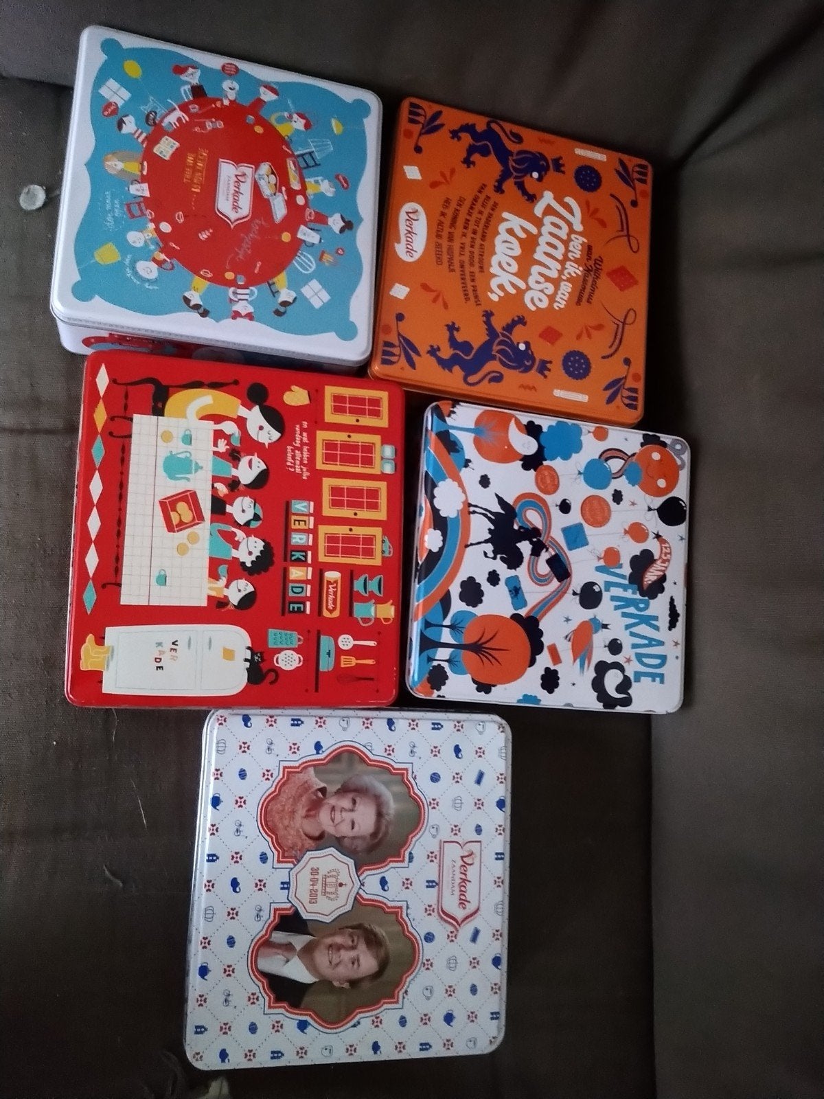 5 verkade blikken, Ophalen of Verzenden, Zo goed als nieuw, Koek(jes), Verkade