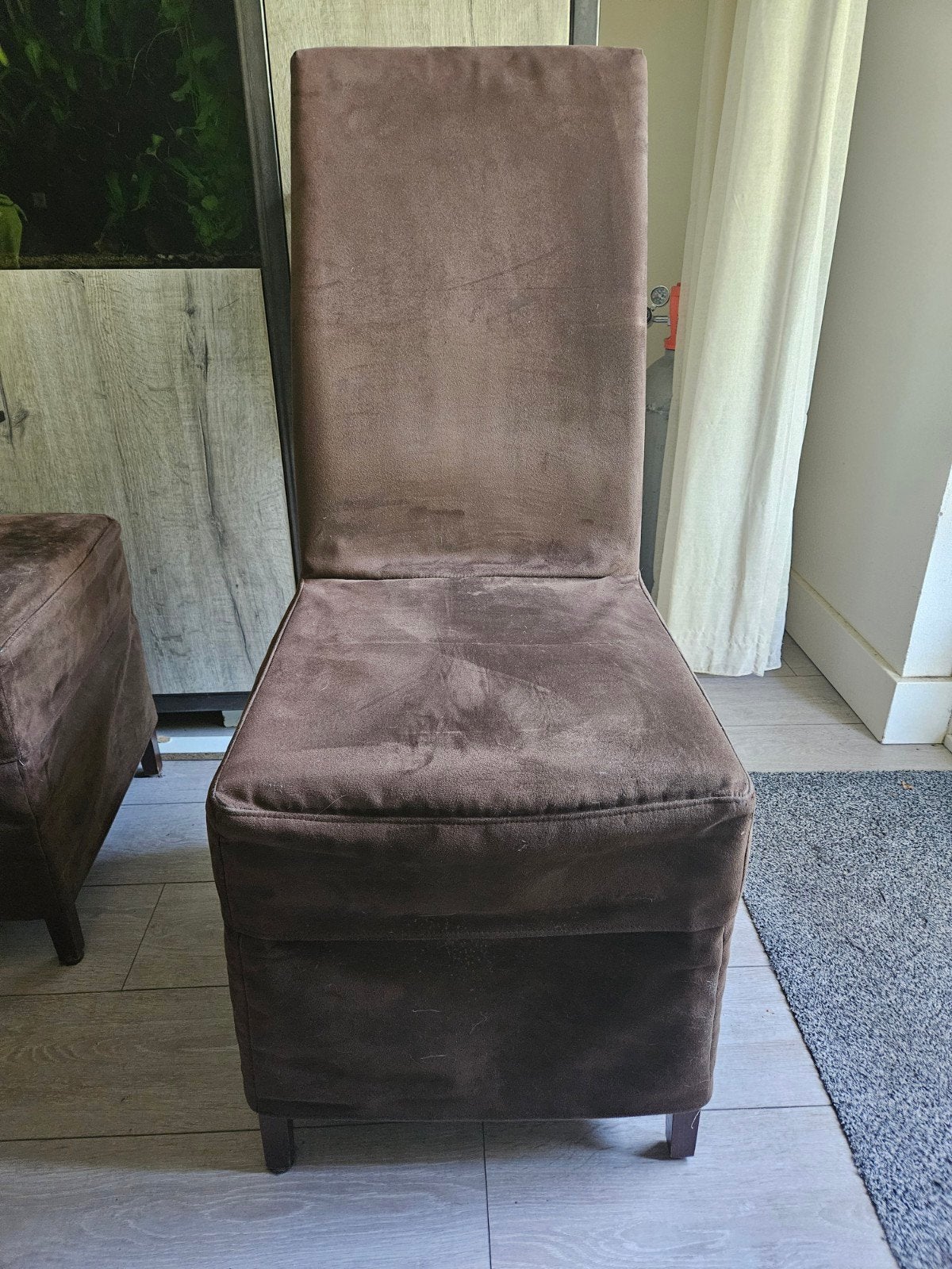 Kwalitatieve eetkamerstoelen - Bruin, stijlvo, Gebruikt, Bruin, Ophalen of Verzenden, Stof