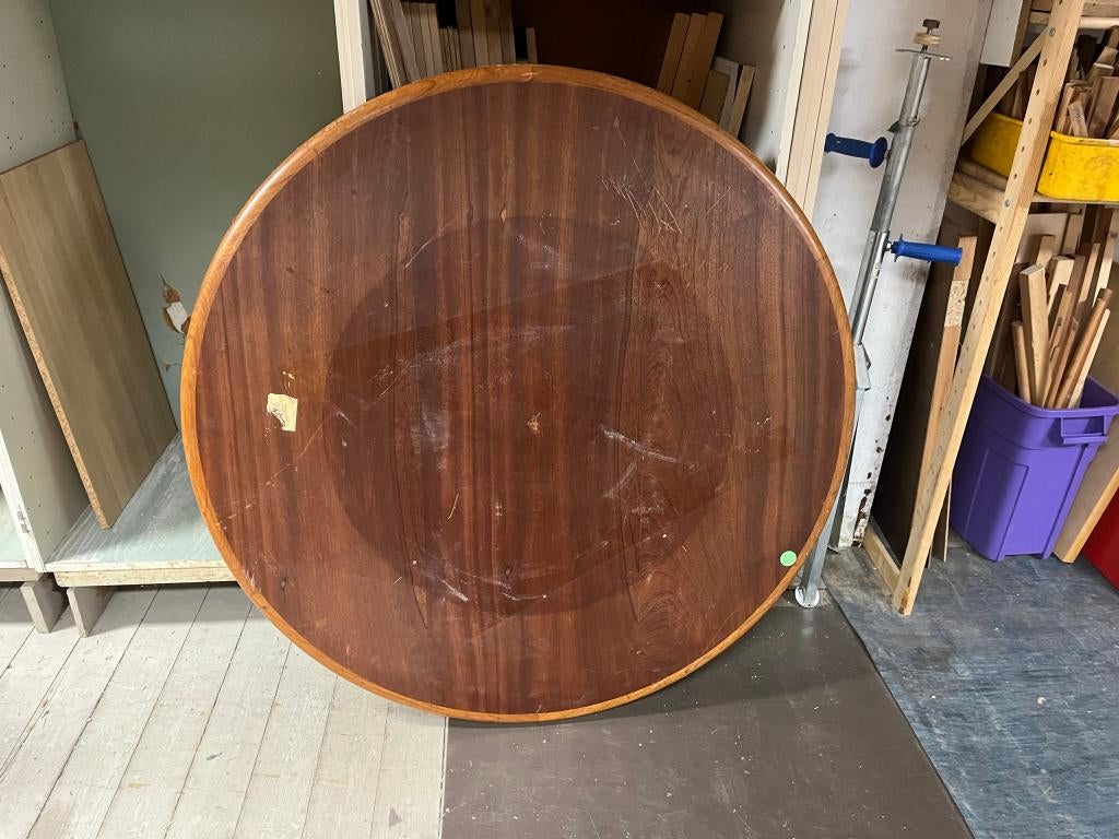 Rond houten tafelblad, Huis en Inrichting, Tafelonderdelen, Ophalen, Gebruikt, Rond, Tafelblad