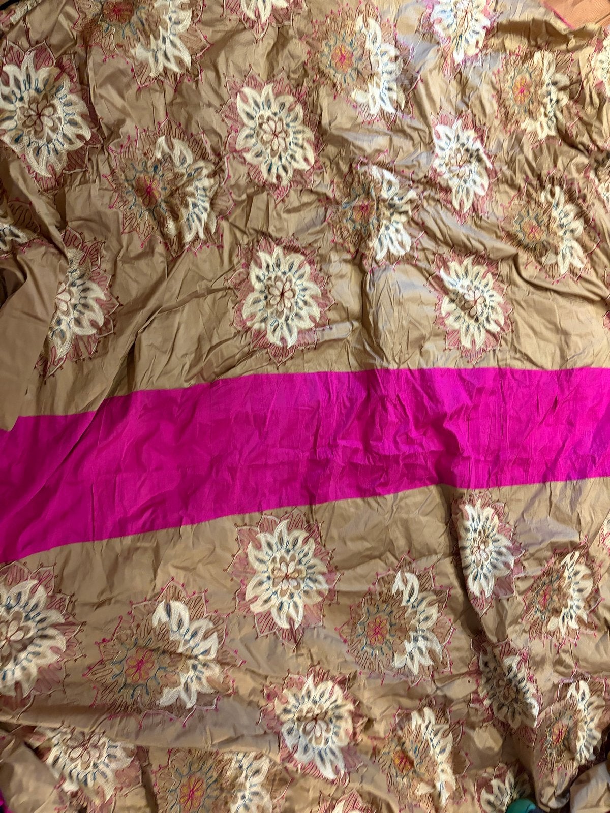Lits-jumeaux dekbedovertrek uit India, prachtige kleuren, Gebruikt, Dekbedovertrek, Ophalen of Verzenden, Handgemaakt